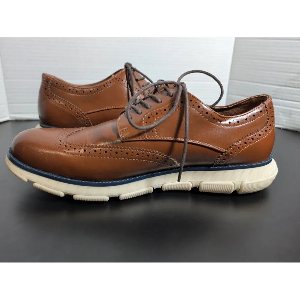 SONOMA ORTHOLITE MORANTT OXFORD SHOES MENS SIZE 9M COGNAC COLOR NEW W/O BOX.